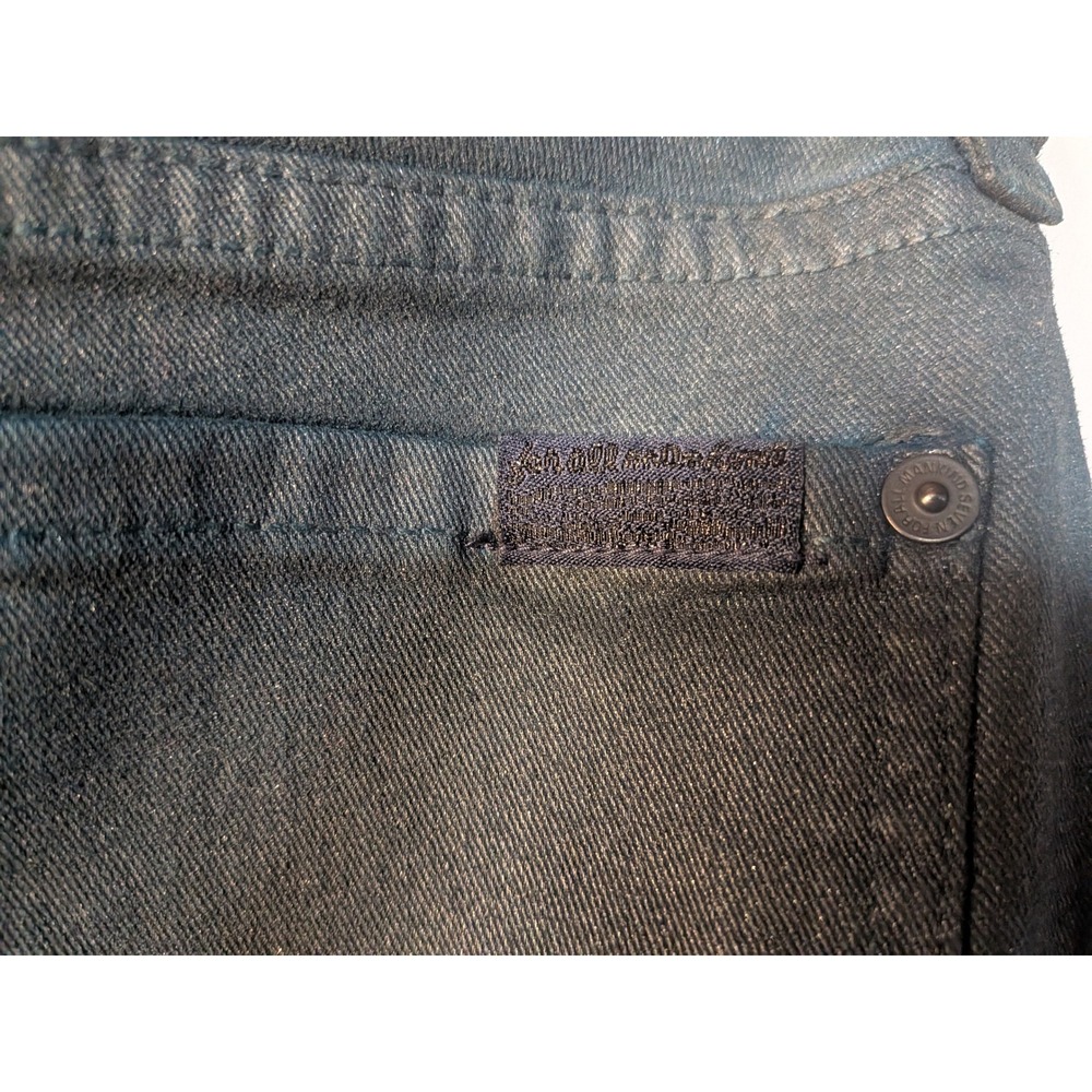 7 for All Mankind - The Skinny Shimmering Jeans Black  Sz: 24 Retail $238 - Picture 4 of 9